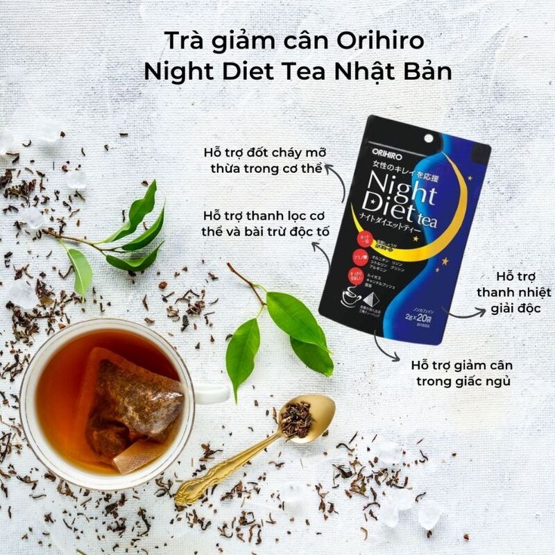 Trà Orihiro Night Diet Hỗ Trợ Giảm Cân 20 gói