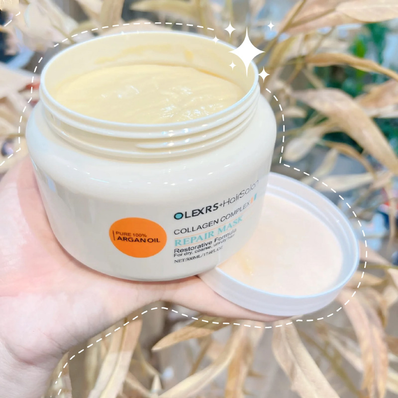 Kem Ủ Tóc Olexrs Hair Salon Argan Oil Collagen Complex Repair Mask 500ml
