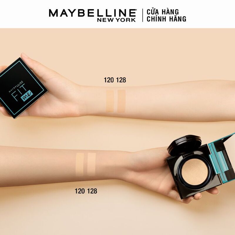 Phấn Nước Maybelline Fit Me Matte+Poreless Oil Control Cushion  Mịn Nhẹ Kiềm Dầu - 128 Warm Nude 14g