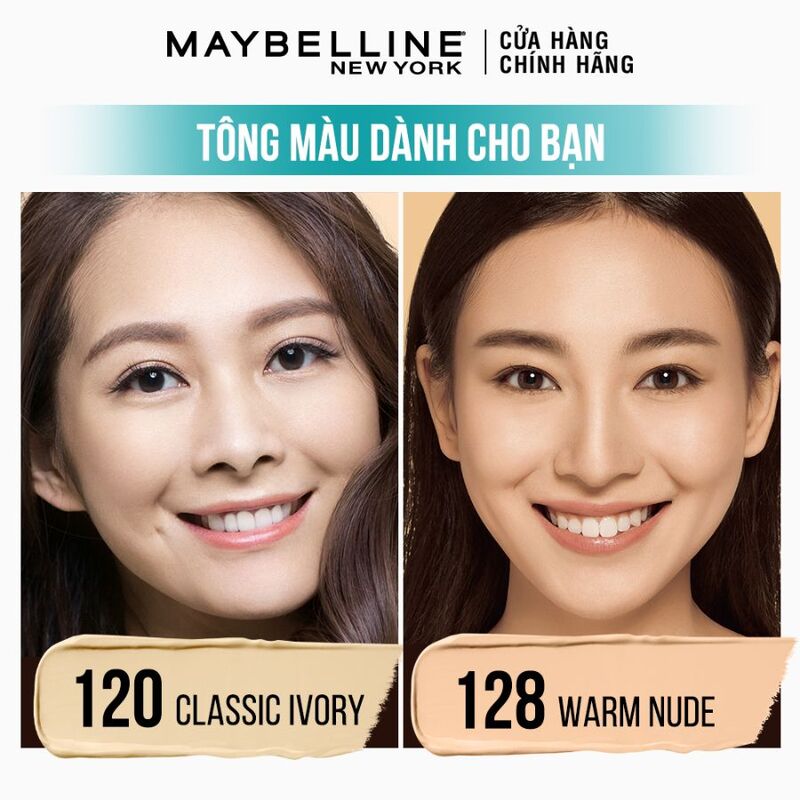 Phấn Nước Maybelline Fit Me Matte+Poreless Oil Control Cushion  Mịn Nhẹ Kiềm Dầu - 128 Warm Nude 14g