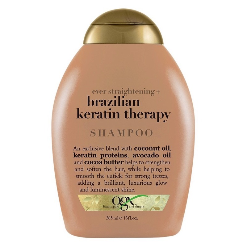 Dầu Gội OGX Ever Straightening + Brazilian Keratin Therapy Dưỡng Tóc Suôn Mượt 385ml
