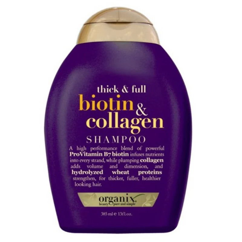 Dầu gội OGX Thick & Full Biotin Collagen 385ml Tím