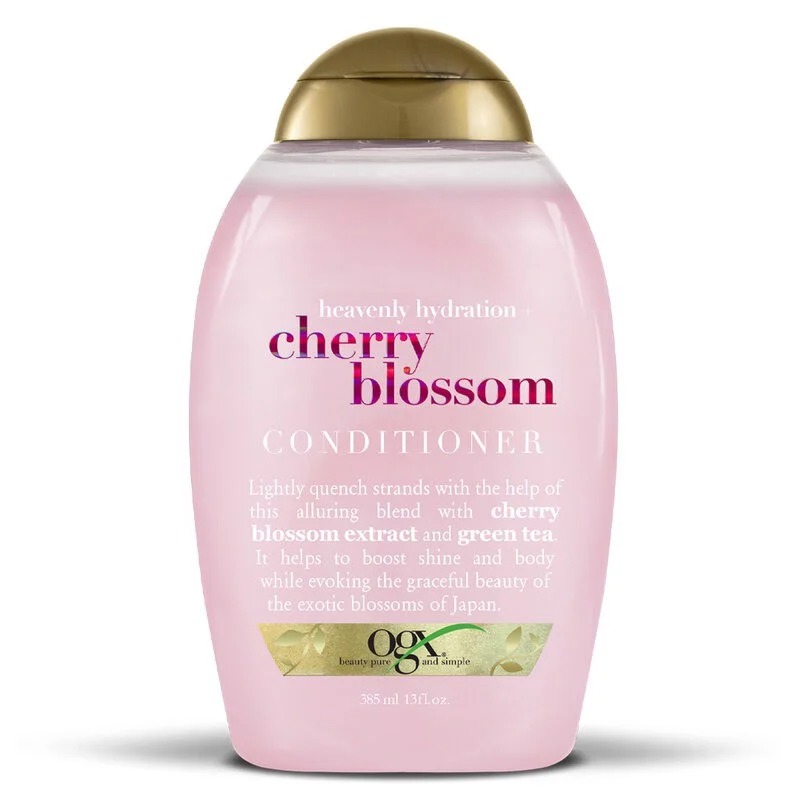 Dầu Xả OGX Heavenly Hydration + Cherry Blossom Conditioner Chiết Xuất Hoa Anh Đào 385ml