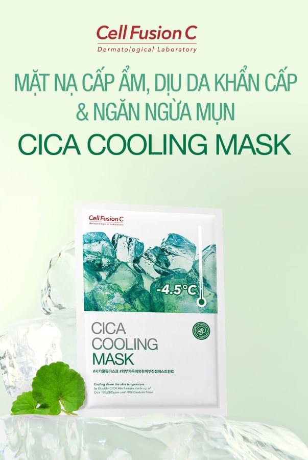 Mặt Nạ Cell Fusion C Cica Cooling Làm Dịu Da Ngăn Ngừa Mụn 27g 1 Miếng