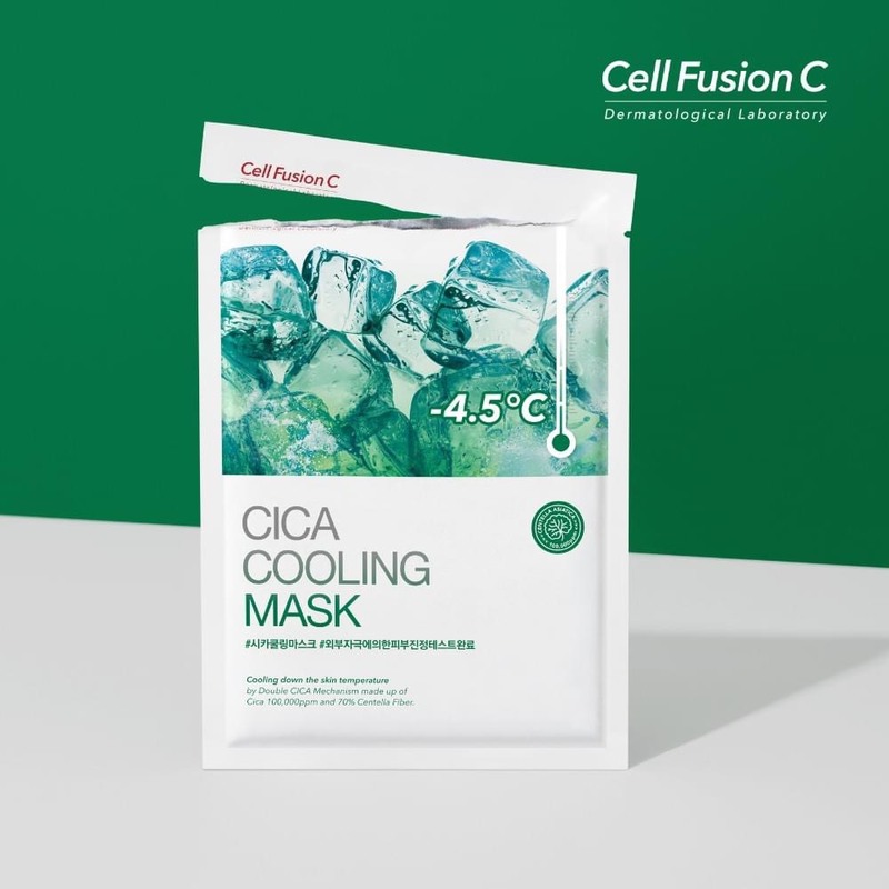 Mặt Nạ Cell Fusion C Cica Cooling Làm Dịu Da Ngăn Ngừa Mụn 27g 1 Miếng