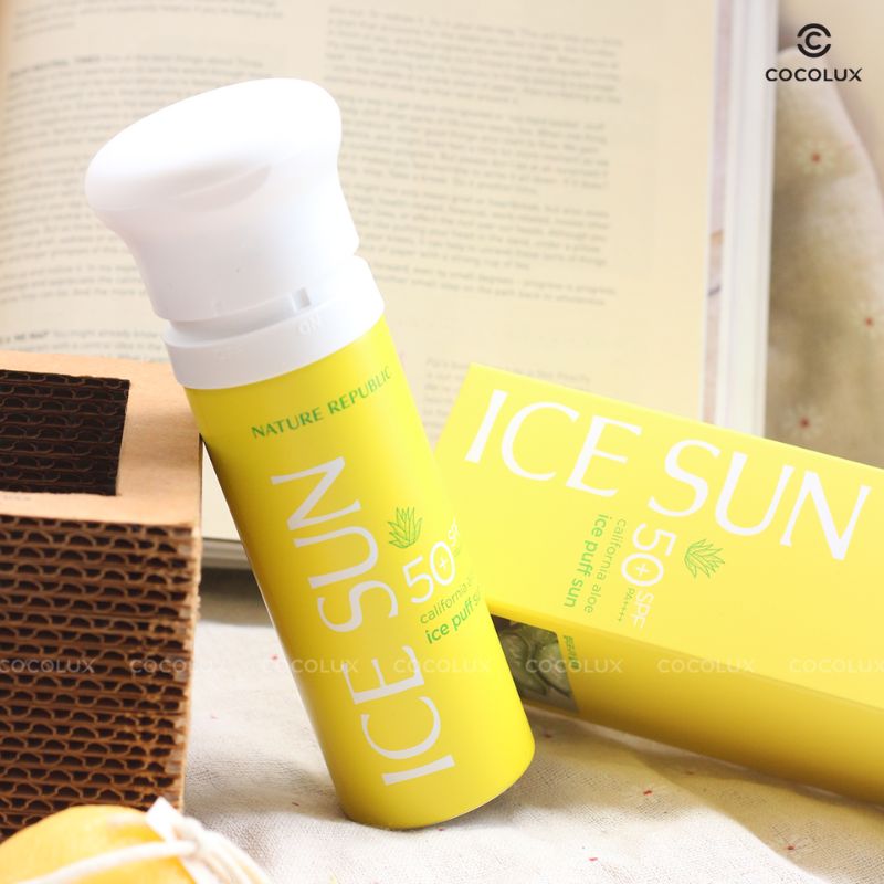 Xịt Chống Nắng Nature Republic Ice Sun California Aloe Ice Puff Sun Spf 50+ 100ml