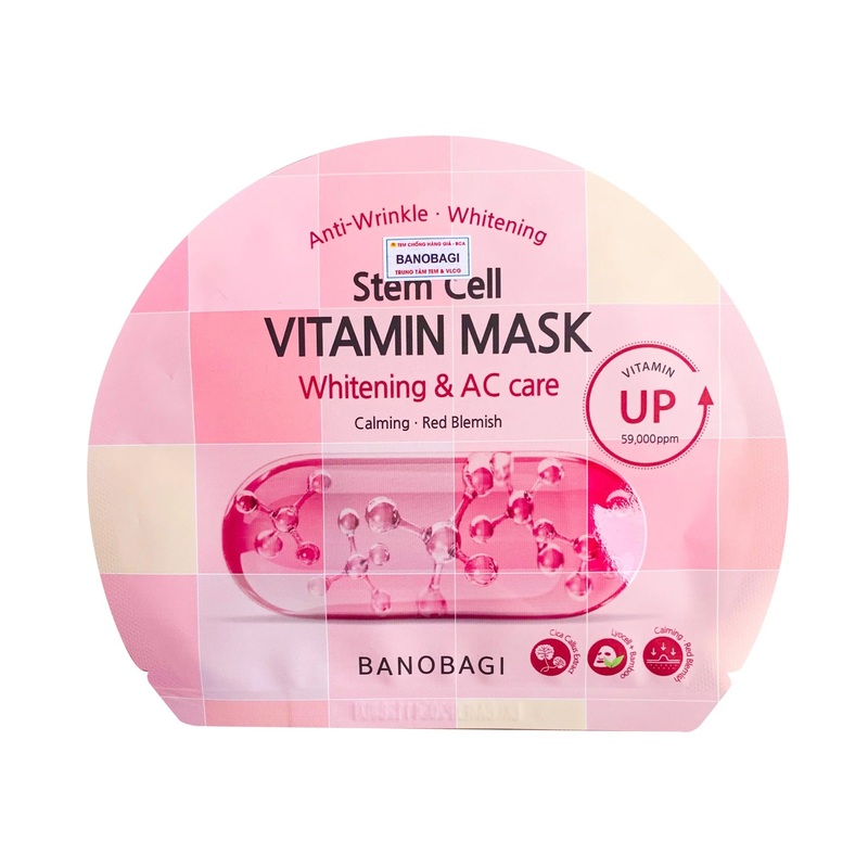 Mặt Nạ Banobagi Stem Cell Vitamin Mask - Whitening & AC Care MC