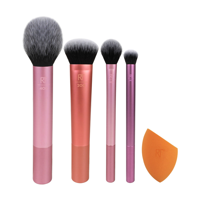 Bộ Cọ Real Techniques Everyday Essentials 4 Cọ Và 1 Mút Trang Điểm