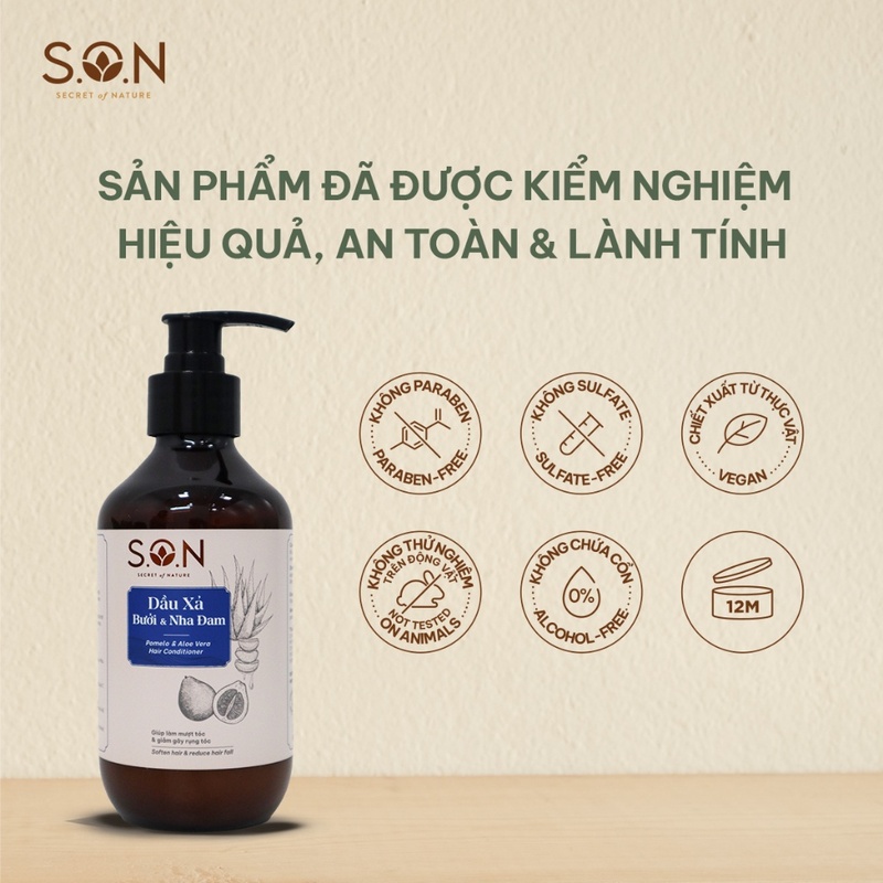 Dầu Gội S.O.N Bồ Kết & Bưởi Giảm Gãy Rụng Tóc, Giảm Gàu, Dưỡng Tóc 450ml