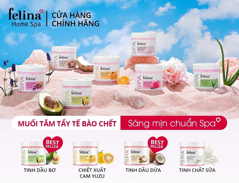 Muối Tắm Tẩy Da Chết Felina 500g - Bơ