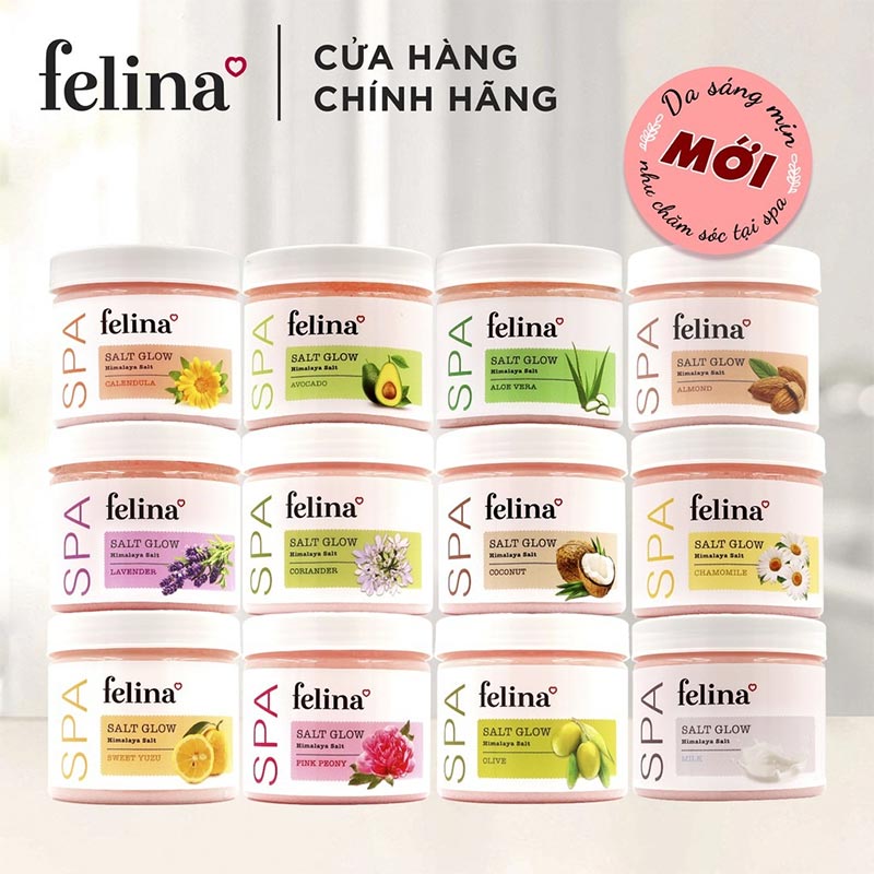 Muối Tắm Tẩy Da Chết Felina 500g - Dừa