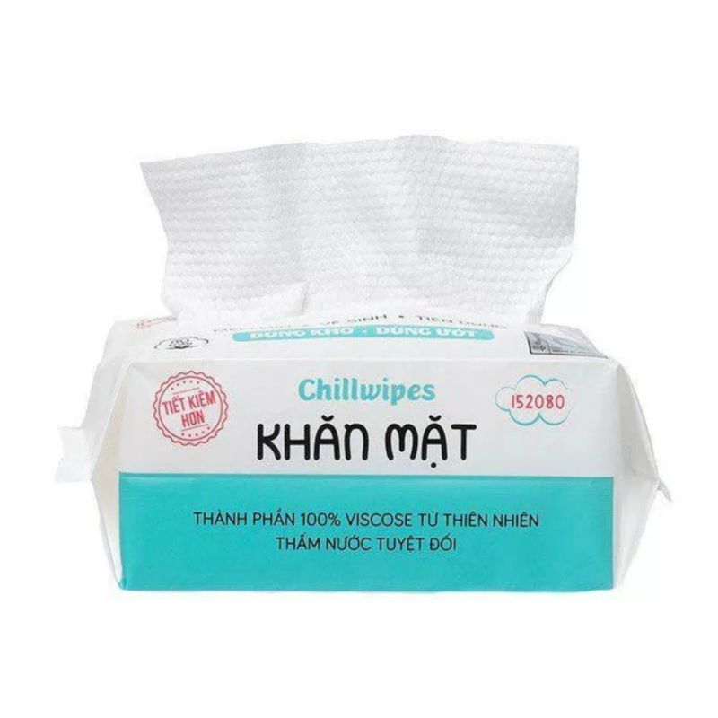 Khăn Mặt Khô Chillwipes - Gói Rút 80 Khăn