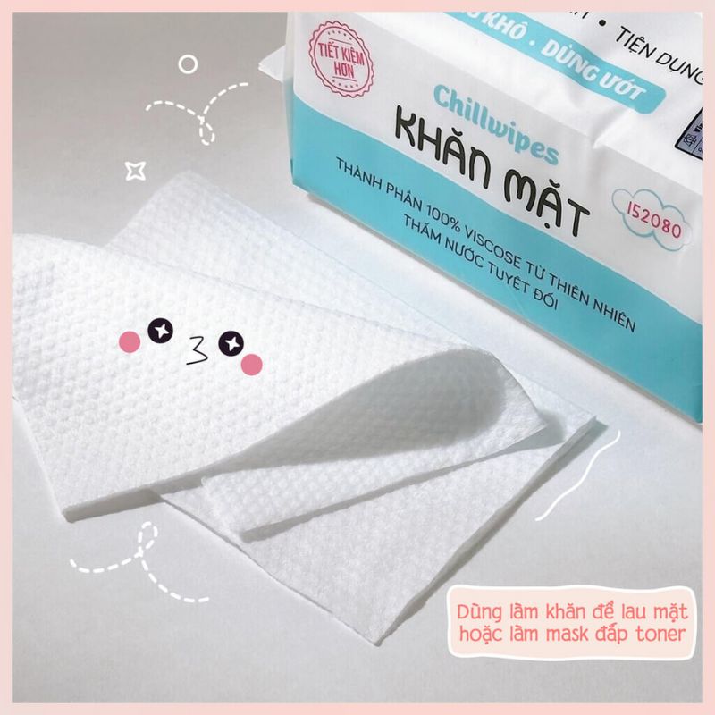 Khăn Mặt Khô Chillwipes - Gói Rút 80 Khăn