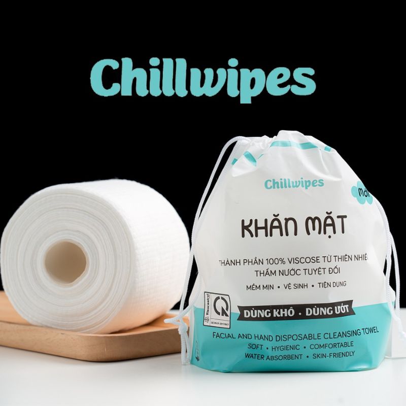 Khăn Mặt Khô Chillwipes - Gói Cuộn 80 Khăn