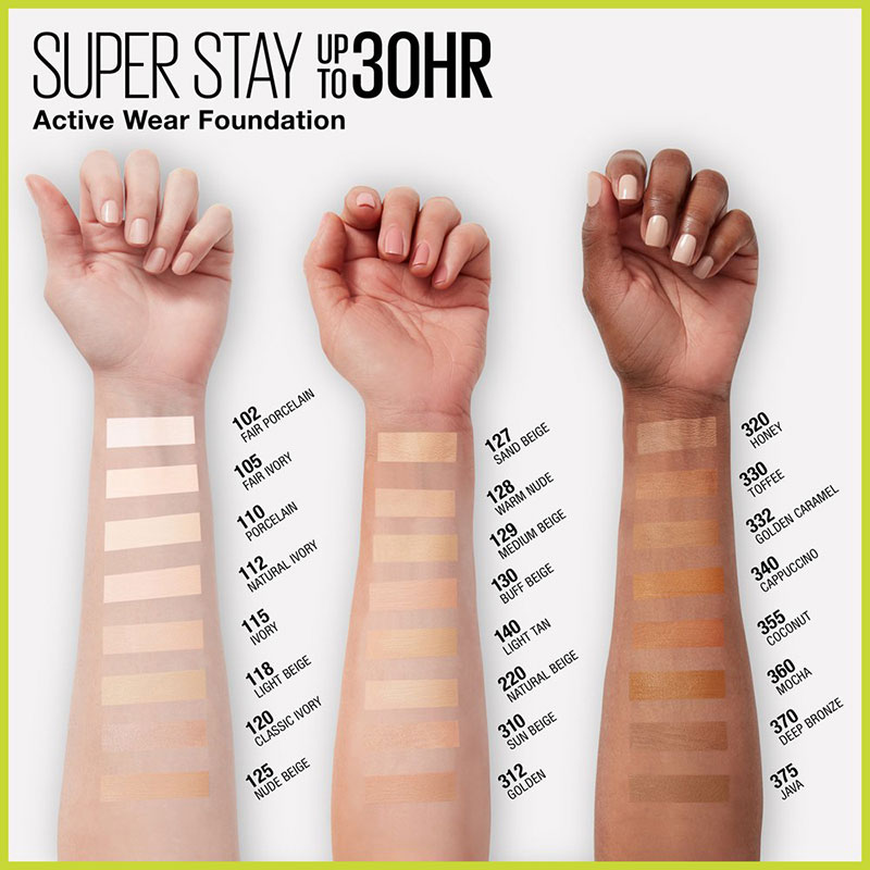 Kem Nền Maybelline Superstay Active Wear Foundation 30H 30ml - 112