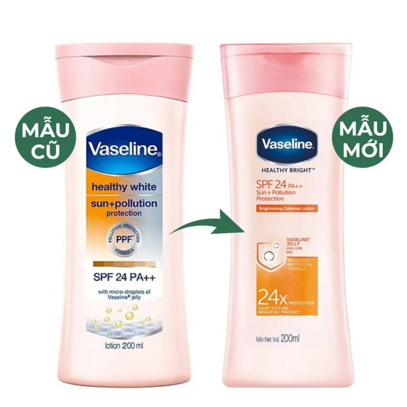 Sữa Dưỡng Thể Vaseline Chống Nắng 24x 200ml