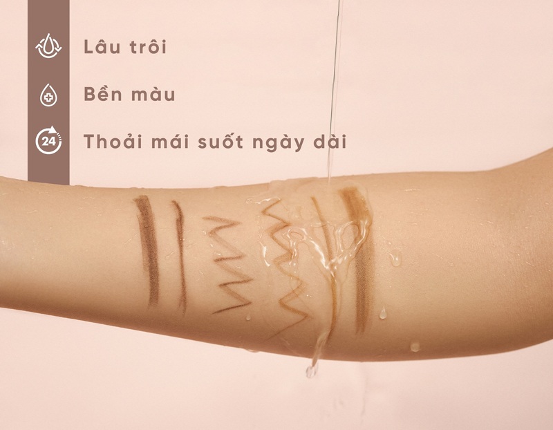 Chì Kẻ Mày Silkygirl Flat Tip Brow Liner Hai Đầu Lâu Trôi 24hr 0.15g - #02 Dark Brown