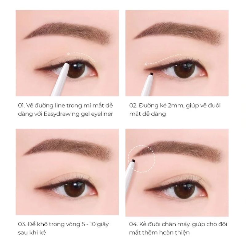 Chì Kẻ Mắt B.O.M Wonderproof Gel Slim Eyeliner Siêu Mảnh Lâu Trôi - #01 Midnight Black