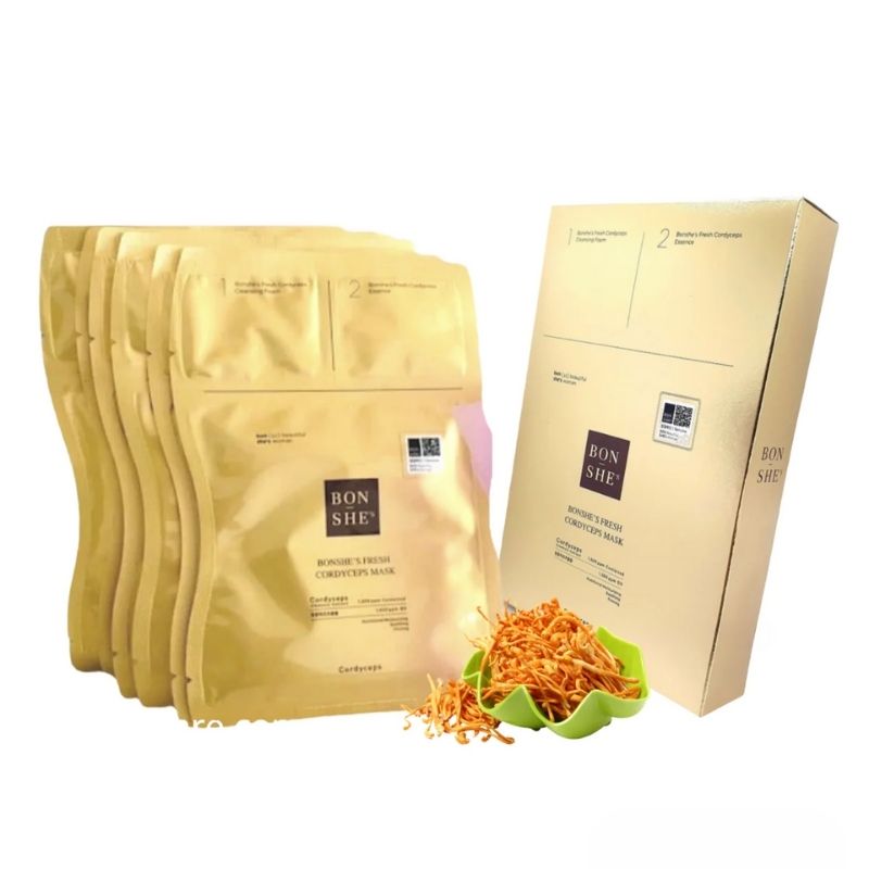 Mặt Nạ Bonshe's Fresh Cordyceps Mask Đông Trùng Hạ Thảo 25ml - Hộp 6 PCS