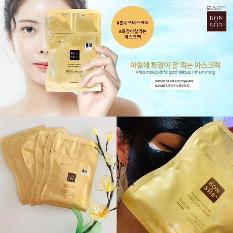 Mặt Nạ Bonshe's Fresh Cordyceps Mask Đông Trùng Hạ Thảo 25ml 1 PCS