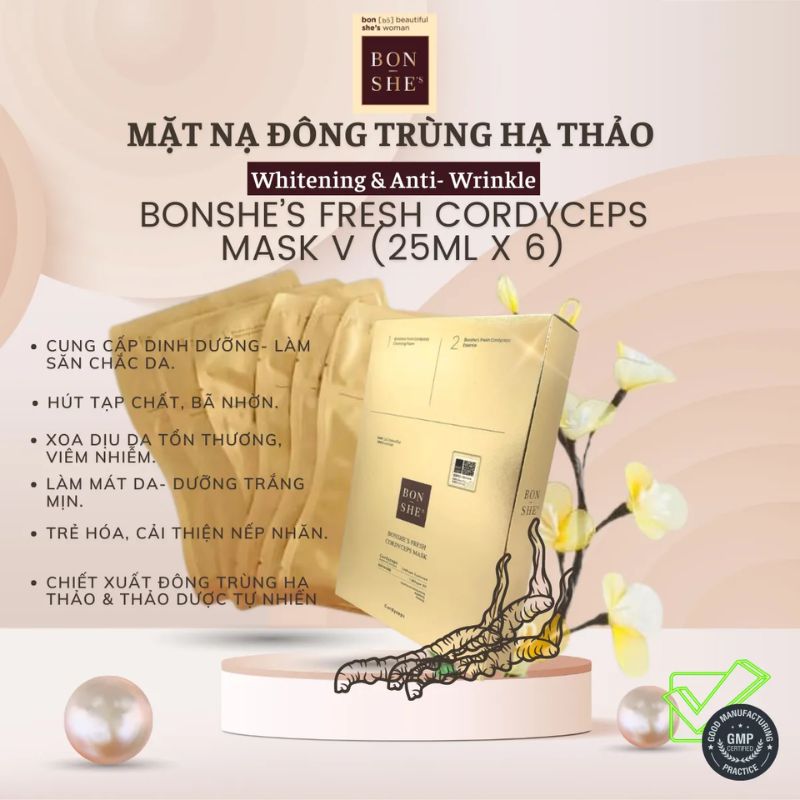 Mặt Nạ Bonshe's Đông Trùng Hạ Thảo 25ml 5 PCS