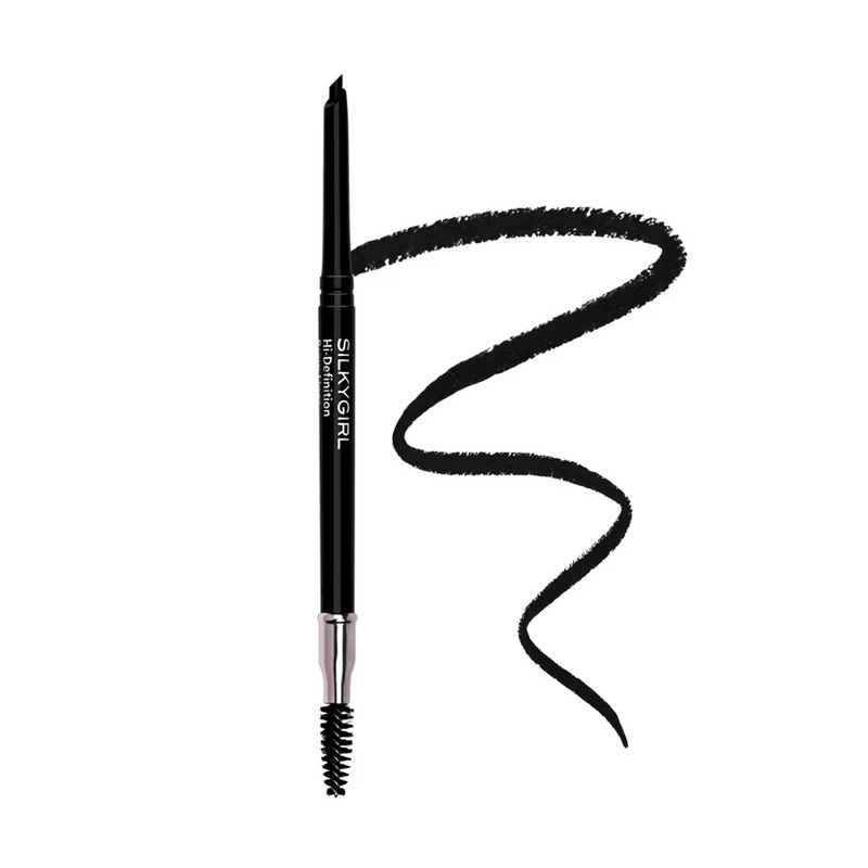Chì Kẻ Mày Silkygirl Soft Black Hi-Definition Brow Liner 2 Đầu 0.35g