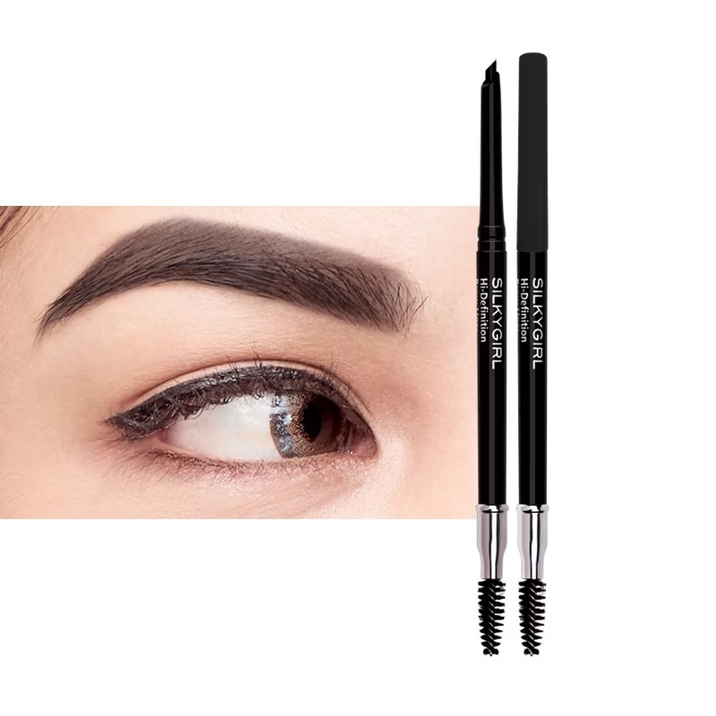 Chì Kẻ Mày Silkygirl Soft Black Hi-Definition Brow Liner 2 Đầu 0.35g