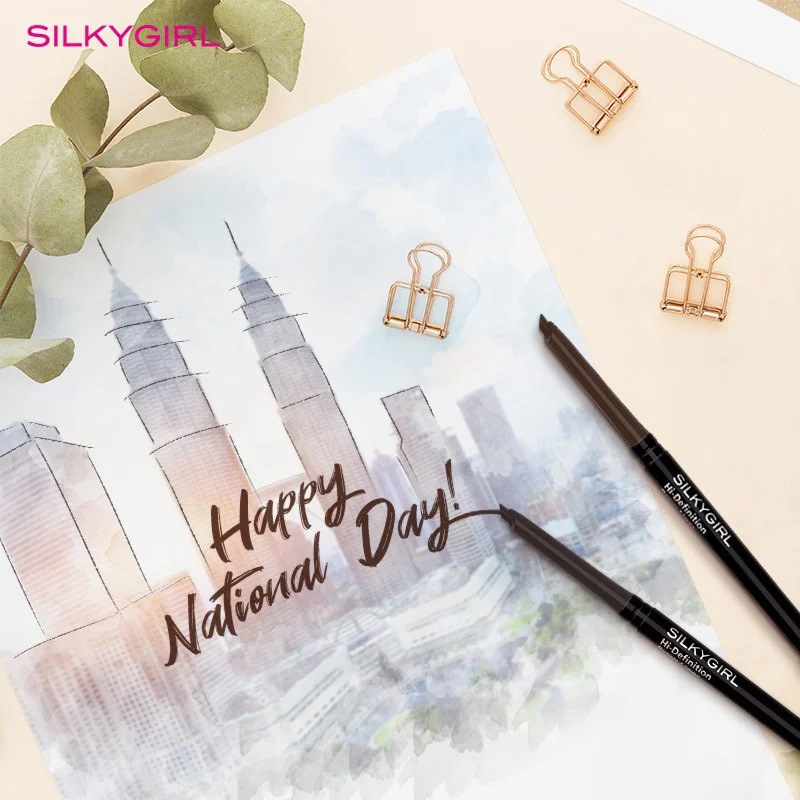 Chì Kẻ Mày Silkygirl Soft Black Hi-Definition Brow Liner 2 Đầu 0.35g