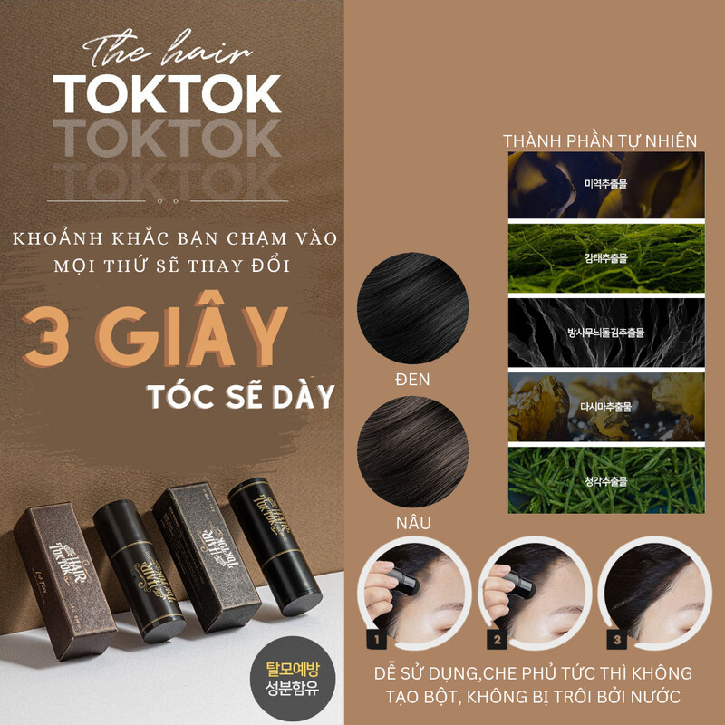 Che Khuyết Điểm Luk Fixx Dành Cho Tóc Bạc Hói  - Đen