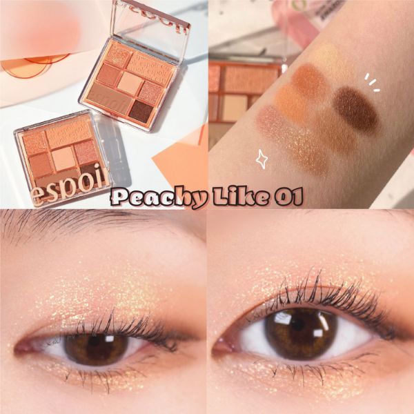Bảng Phấn Mắt 7 Màu Espoir Real Eye Palette - Peachy Like 