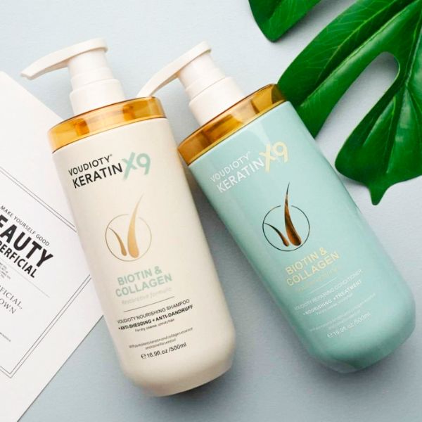 Dầu Gội Voudioty KERATIN X9 Biotin & Collagen 500ml