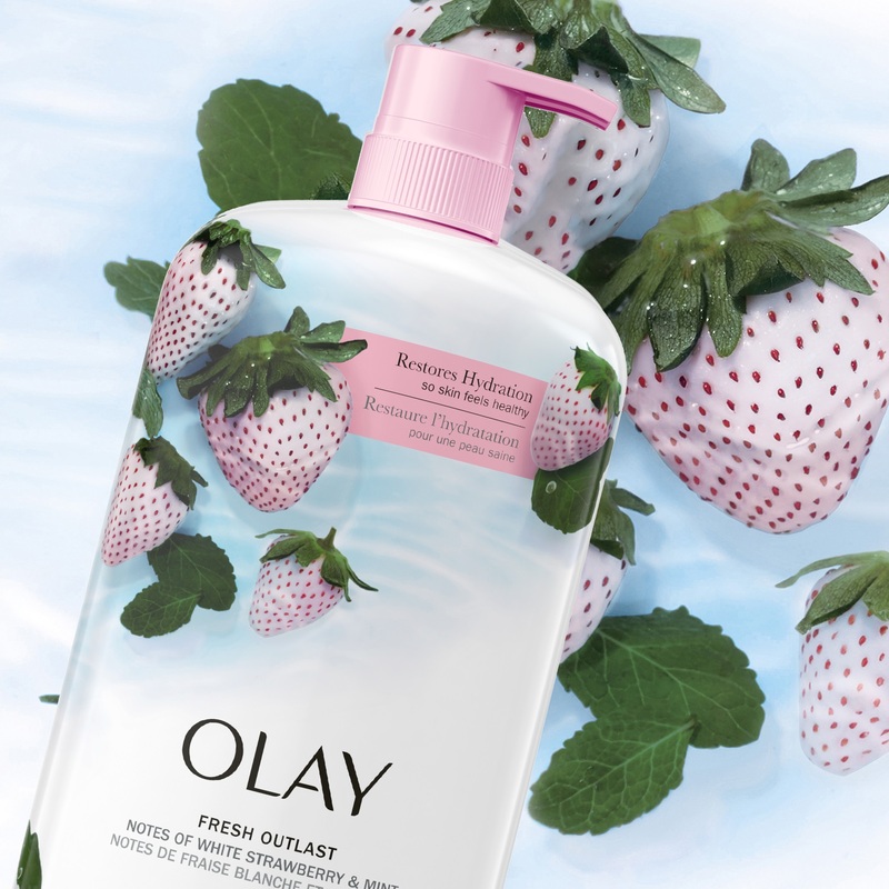 Sữa Tắm Olay Hương Dâu & Bạc Hà 887ml