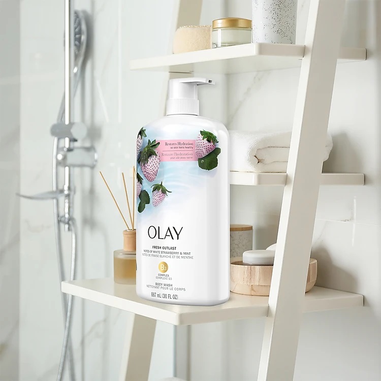 Sữa Tắm Olay Hương Dâu & Bạc Hà 887ml