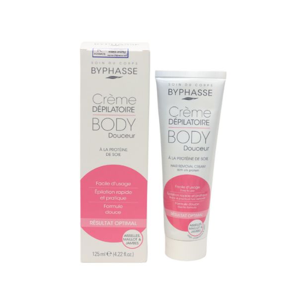 Kem tẩy lông mềm mịn Byphasse chiết xuất tơ tằm 125ml