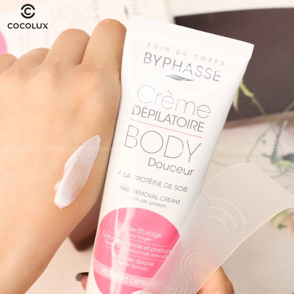 Kem tẩy lông mềm mịn Byphasse chiết xuất tơ tằm 125ml
