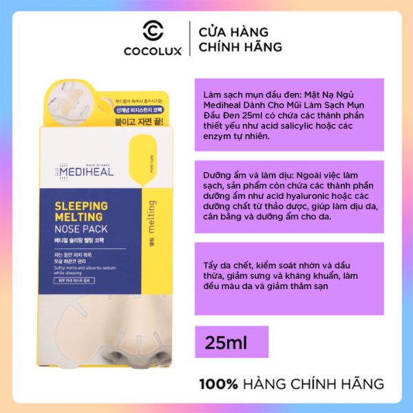 Mặt Nạ Ngủ Mediheal Dành Cho Mũi Làm Sạch Mụn Đầu Đen 25ml
