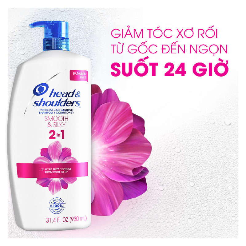 Gội Xả 2in1 Head & Shoulders Smooth & Silky 930ml
