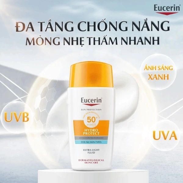 Kem Chống Nắng Eucerin Hydro Protect Ultra Light Fluid SPF 50+ 50ml