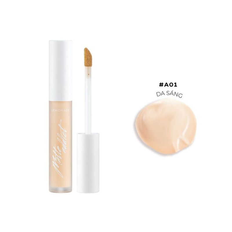 Che Khuyết Điểm Lemonade Matte Addict Concealer 3g - A01 Da Sáng