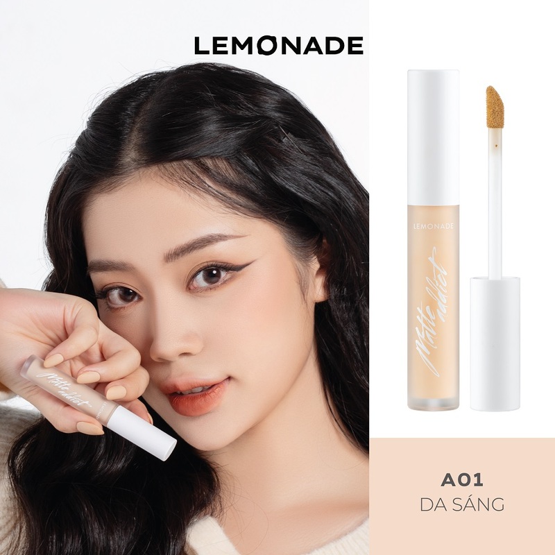 Che Khuyết Điểm Lemonade Matte Addict Concealer 3g - A01 Da Sáng