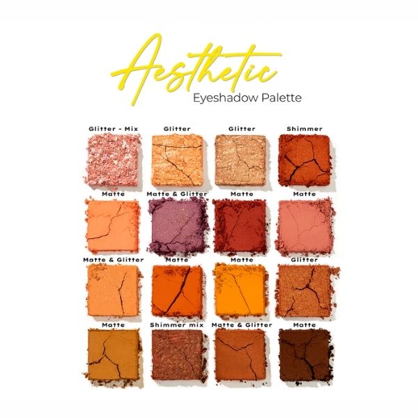 Phấn Mắt Lemonade Aesthetic Eyeshadow Palette 16 Ô 20.8g