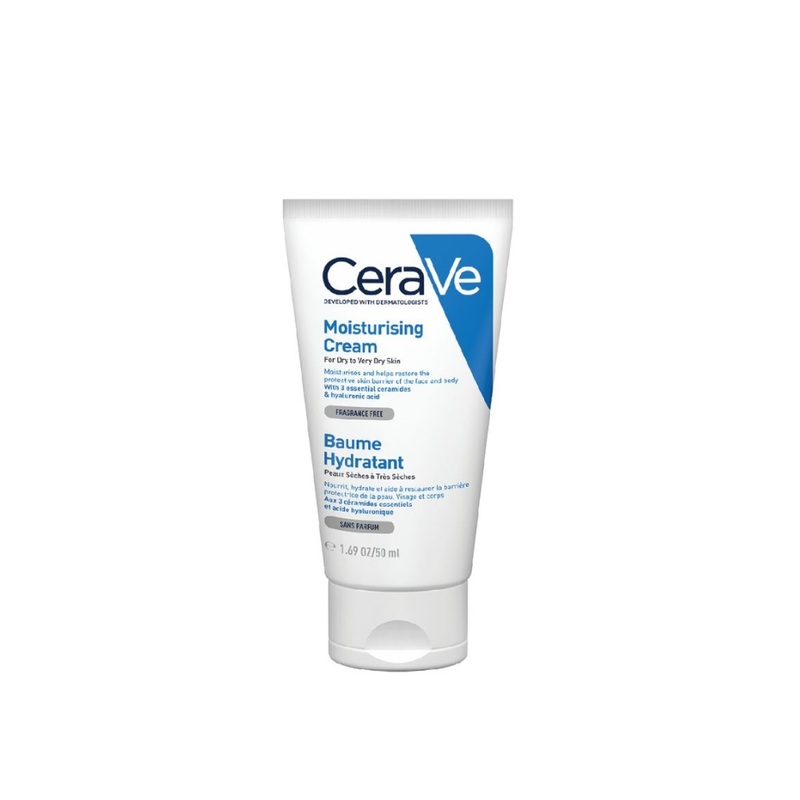 Bộ Sản Phẩm Kem Dưỡng Ẩm Cerave Moisturising Cream Dành Cho Da Khô 50ml (Mua 1 tặng 3)