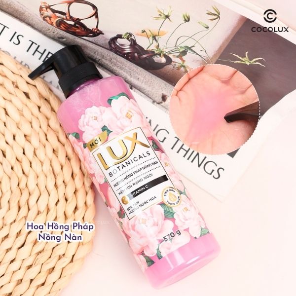 Sữa Tắm Lux Botanicals Hoa Hồng Pháp Nồng Nàn 570g