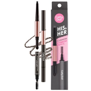 Chì Kẻ Mày Cathy Doll 3in1 His & Her Cushion Eyebrow Pencil #04 Gray Brown