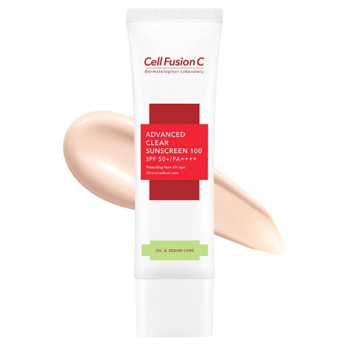 Kem Chống Nắng Cell Fusion C Clear Sunscreen 100 SPF50+ PA++++ 50ml Xanh