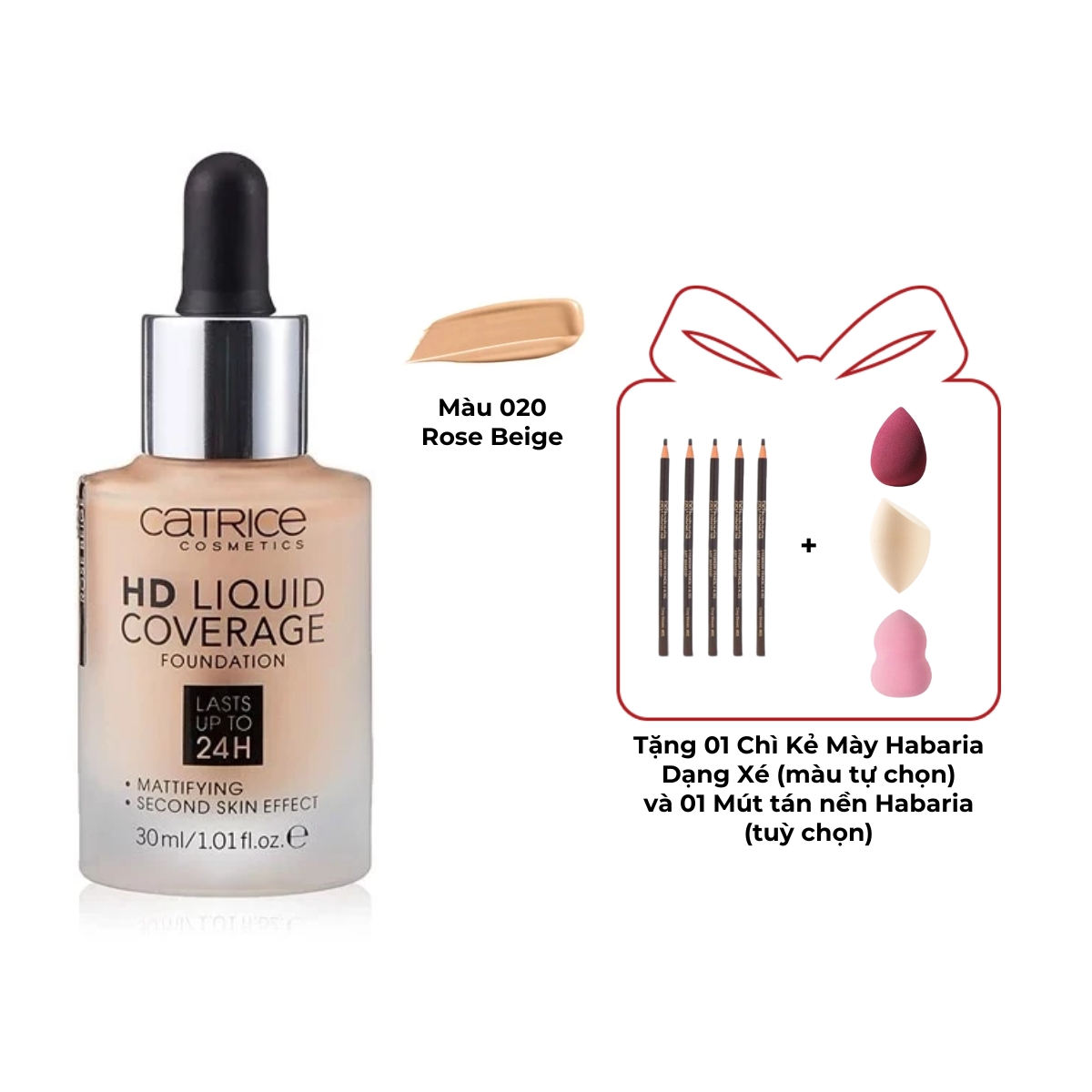 Kem Nền Catrice HD Liquid Coverage Foundation 20 30ml