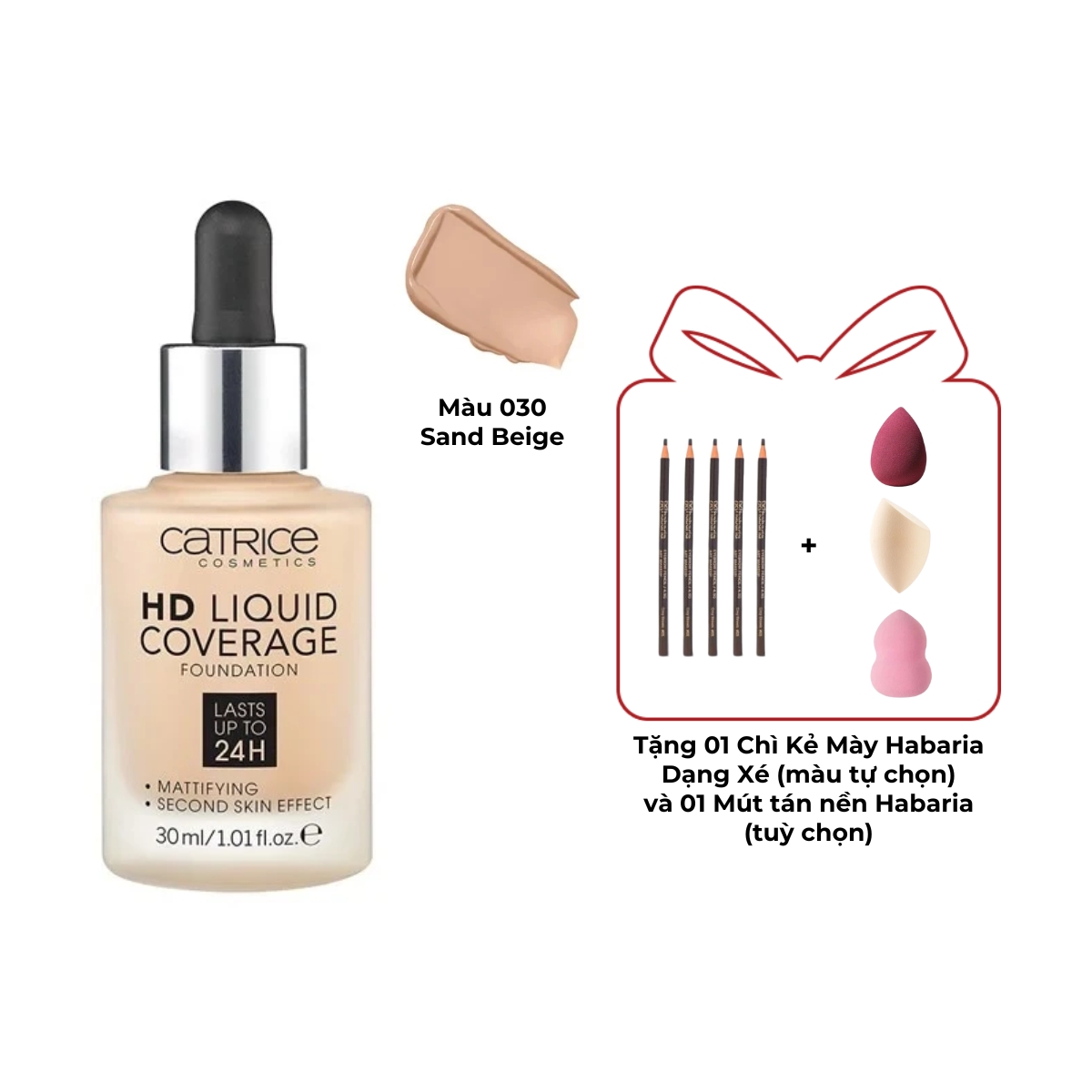 Kem Nền Catrice HD Liquid Coverage Foundation 30 30ml