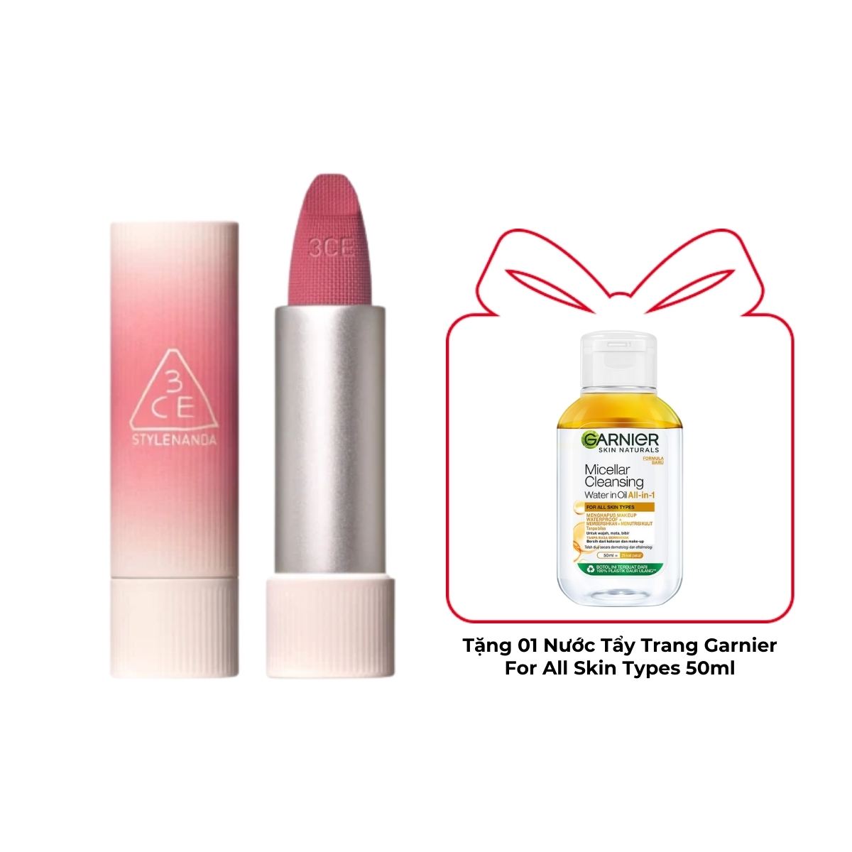 Son Thỏi 3CE Cashmere Hug Lipstick #02 Pure Blending