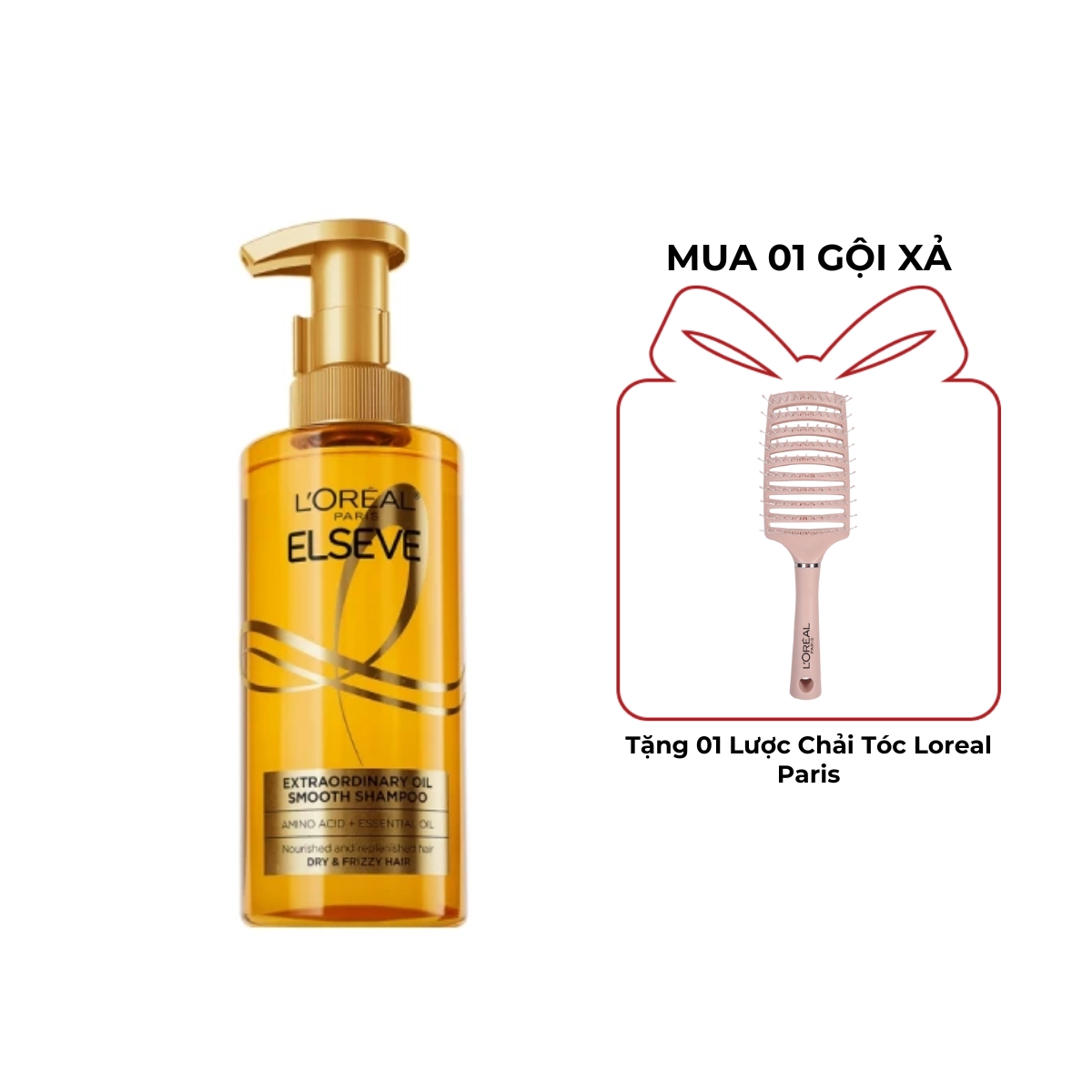 Dầu Gội Loreal Extraordinary Oil Sleek Silicone-free Shampoo 440ml