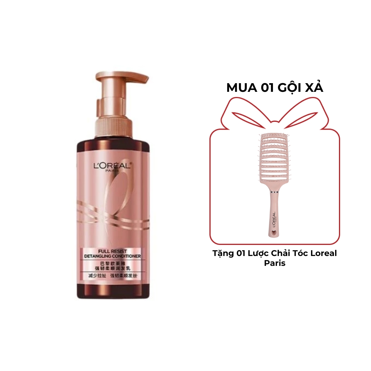 Dầu Xả Loreal Paris Full Resist Detangling Conditioner Giảm Rụng Tóc 440ml